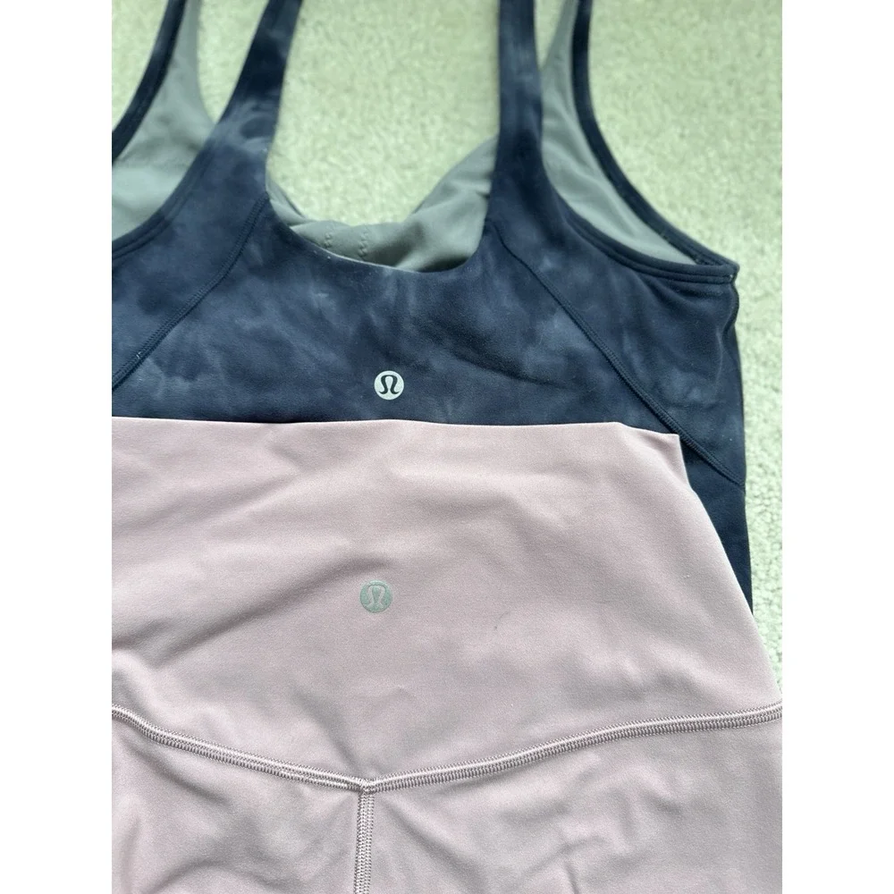 2PC- Lululemon Bundle Size 6 Align Tank *Diamond Dye Asphalt Grey & Align Short